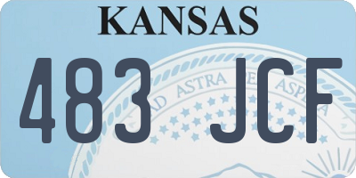 KS license plate 483JCF