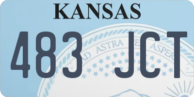 KS license plate 483JCT