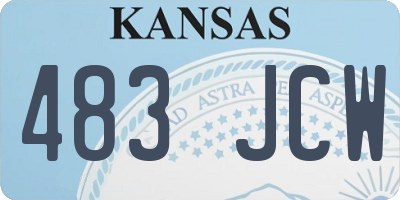 KS license plate 483JCW