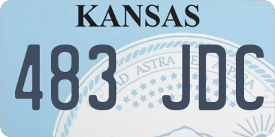 KS license plate 483JDC