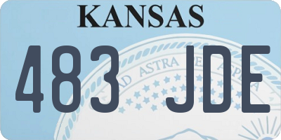 KS license plate 483JDE