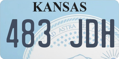 KS license plate 483JDH