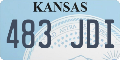 KS license plate 483JDI