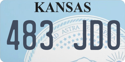 KS license plate 483JDO