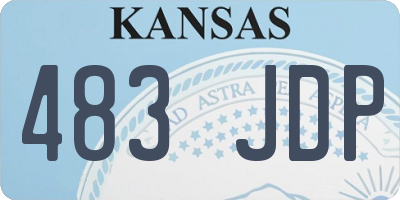 KS license plate 483JDP