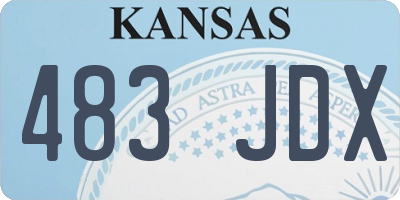 KS license plate 483JDX