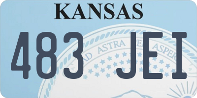 KS license plate 483JEI