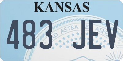 KS license plate 483JEV