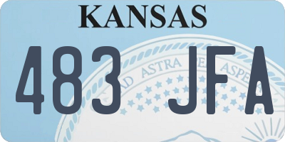 KS license plate 483JFA