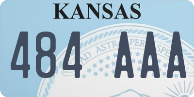 KS license plate 484AAA