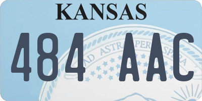 KS license plate 484AAC