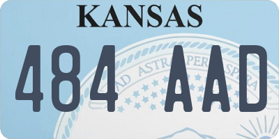 KS license plate 484AAD