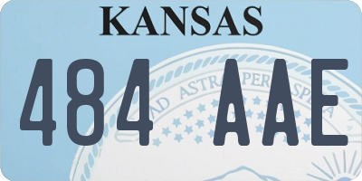 KS license plate 484AAE