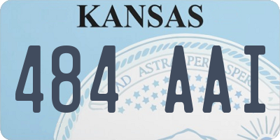 KS license plate 484AAI