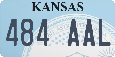 KS license plate 484AAL