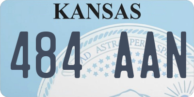 KS license plate 484AAN