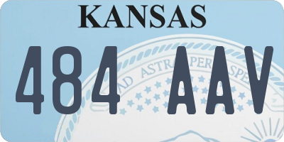 KS license plate 484AAV