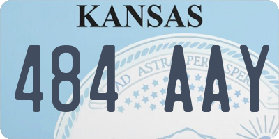 KS license plate 484AAY
