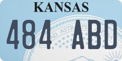 KS license plate 484ABD