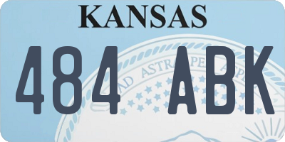 KS license plate 484ABK