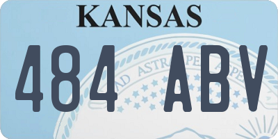 KS license plate 484ABV