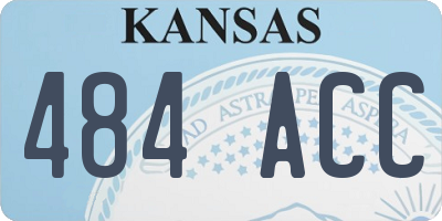 KS license plate 484ACC