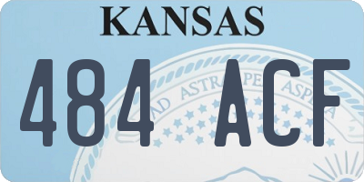 KS license plate 484ACF