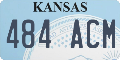 KS license plate 484ACM