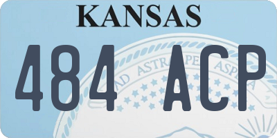 KS license plate 484ACP