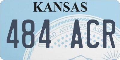 KS license plate 484ACR