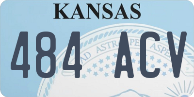 KS license plate 484ACV