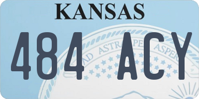 KS license plate 484ACY