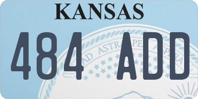 KS license plate 484ADD