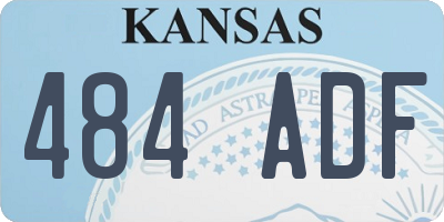 KS license plate 484ADF