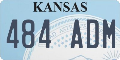KS license plate 484ADM