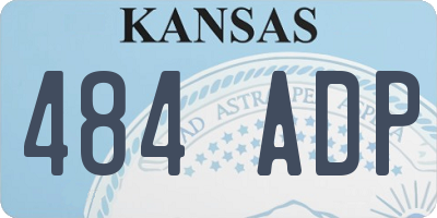 KS license plate 484ADP