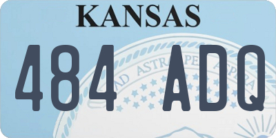 KS license plate 484ADQ