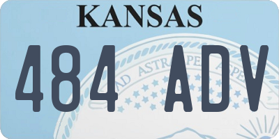 KS license plate 484ADV