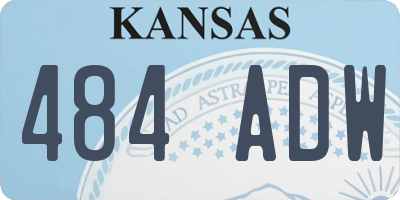 KS license plate 484ADW