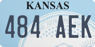 KS license plate 484AEK