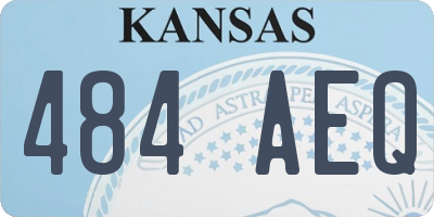 KS license plate 484AEQ
