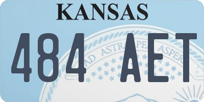 KS license plate 484AET
