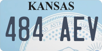 KS license plate 484AEV