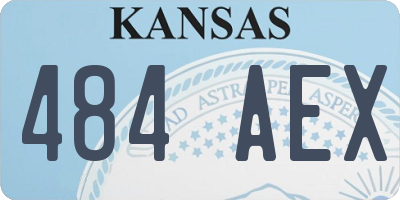 KS license plate 484AEX