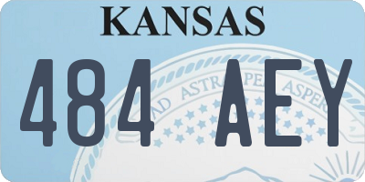 KS license plate 484AEY