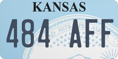 KS license plate 484AFF