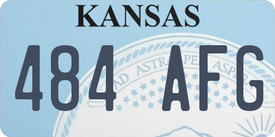 KS license plate 484AFG