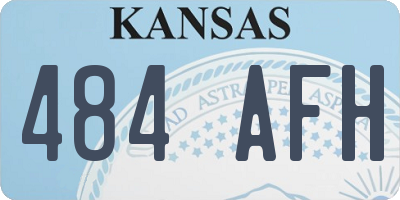KS license plate 484AFH