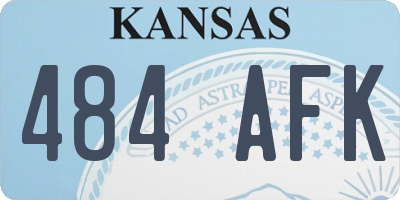 KS license plate 484AFK