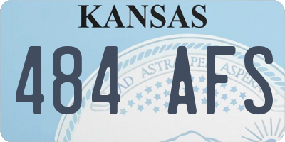 KS license plate 484AFS